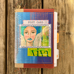 post card... handmade journal